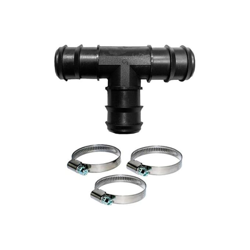 T stycke 32 mm inkl 3 st slangklammor